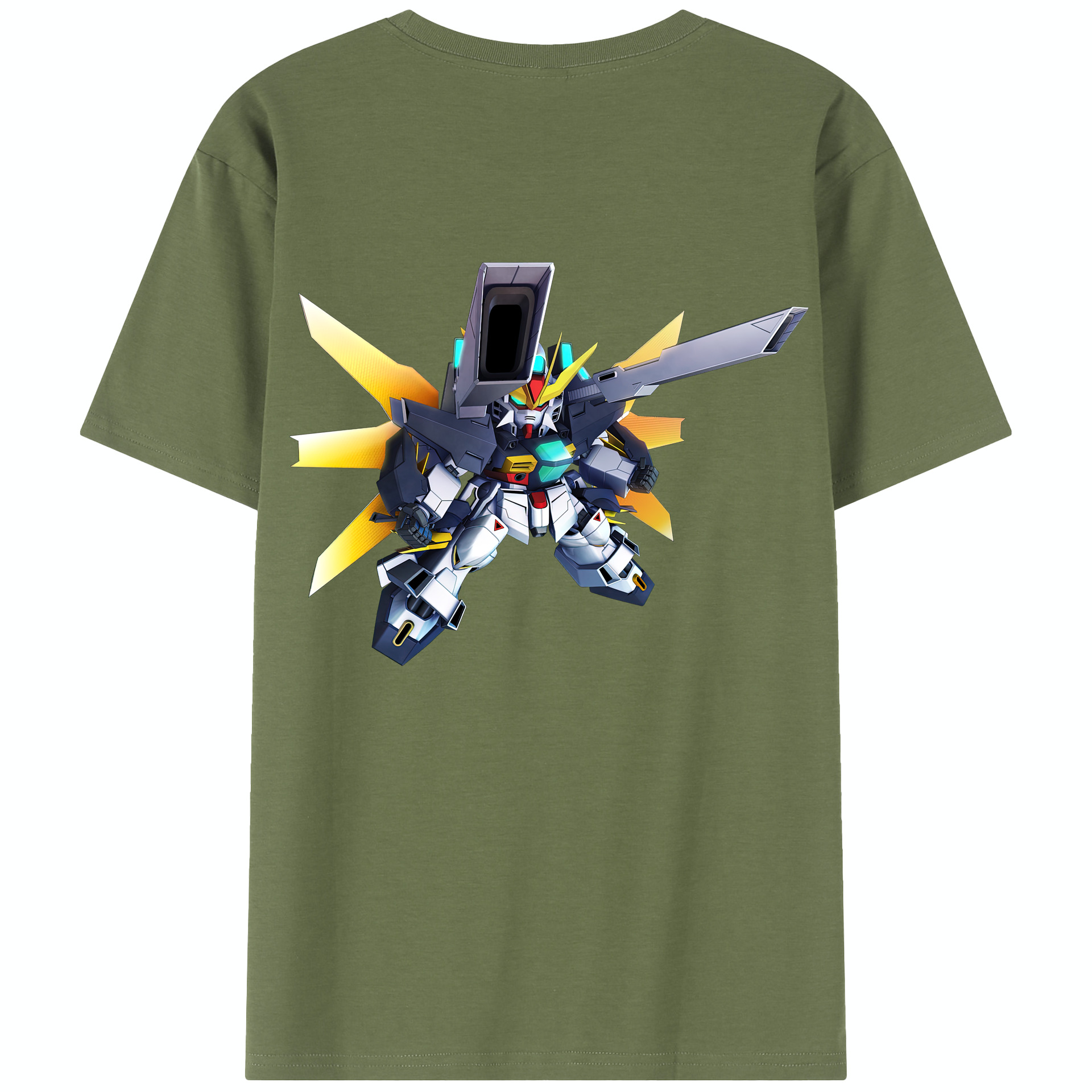 （画像用） 機動戦士ガンダム Mobile Suit Gundam 綿100％半袖Tシャツ（背面プリント）